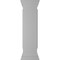 Ekena Millwork 12"W x 48"H Straight Newel Post with Panel, Flat Capital & Base Trim (Installation kit included) NWL12X48SPF0B0 - alternate 1